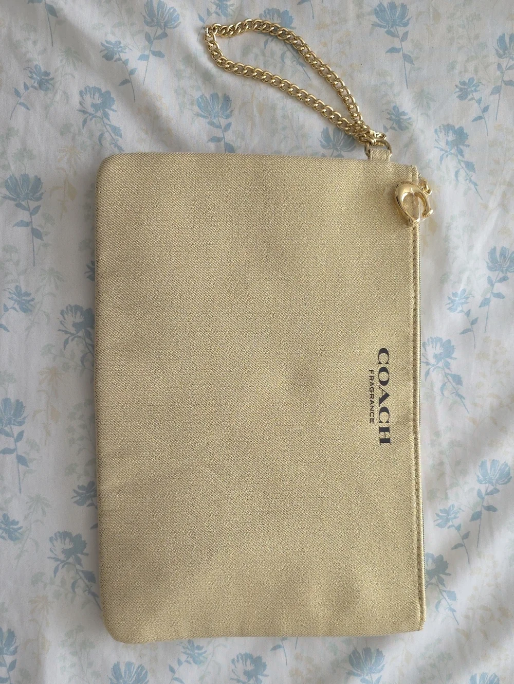 Coach Gold Metallic Wristlet Clutch